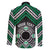 Personalised Aotearoa Niho Taniwha Motif Family Matching Short Sleeve Bodycon Dress and Hawaiian Shirt Green Style