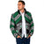 Personalised Aotearoa Niho Taniwha Motif Padded Jacket Green Style - Polynesian Pride