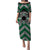 Personalised Aotearoa Niho Taniwha Motif Puletasi Green Style