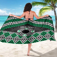 Personalised Aotearoa Niho Taniwha Motif Sarong Green Style
