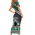 Personalised Aotearoa Niho Taniwha Motif Short Sleeve Bodycon Dress Green Style