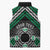 Personalised Aotearoa Niho Taniwha Motif Sleeveless Puffer Jacket Green Style - Polynesian Pride