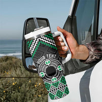 Personalised Aotearoa Niho Taniwha Motif Tumbler With Handle Green Style