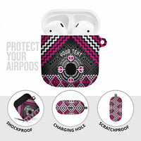Personalised Aotearoa Niho Taniwha Motif AirPods Case Pink Style - Polynesian Pride