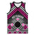 Personalised Aotearoa Niho Taniwha Motif Basketball Jersey Pink Style - Polynesian Pride