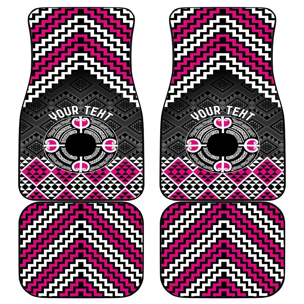 Personalised Aotearoa Niho Taniwha Motif Car Mats Pink Style