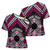Personalised Aotearoa Niho Taniwha Motif Cross Shoulder Shirt Pink Style - Polynesian Pride