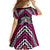 Personalised Aotearoa Niho Taniwha Motif Family Matching Mermaid Dress and Hawaiian Shirt Pink Style