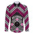 Personalised Aotearoa Niho Taniwha Motif Family Matching Mermaid Dress and Hawaiian Shirt Pink Style