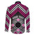 Personalised Aotearoa Niho Taniwha Motif Family Matching Mermaid Dress and Hawaiian Shirt Pink Style