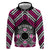 Personalised Aotearoa Niho Taniwha Motif Hoodie Pink Style