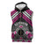 Personalised Aotearoa Niho Taniwha Motif Sleeveless Zip Hoodie Pink Style - Polynesian Pride