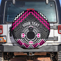 Personalised Aotearoa Niho Taniwha Motif Spare Tire Cover Pink Style