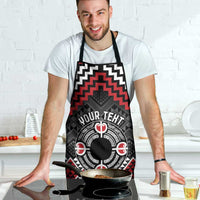 Personalised Aotearoa Niho Taniwha Motif Apron Red Style - Polynesian Pride