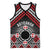 Personalised Aotearoa Niho Taniwha Motif Basketball Jersey Red Style - Polynesian Pride