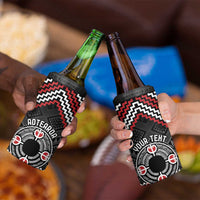 Personalised Aotearoa Niho Taniwha Motif 4 in 1 Can Cooler Tumbler Red Style