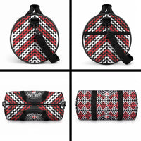 Personalised Aotearoa Niho Taniwha Motif Duffle Bag Red Style LT9 - Polynesian Pride