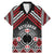 Personalised Aotearoa Niho Taniwha Motif Family Matching Mermaid Dress and Hawaiian Shirt Red Style