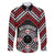Personalised Aotearoa Niho Taniwha Motif Family Matching Mermaid Dress and Hawaiian Shirt Red Style