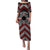 Personalised Aotearoa Niho Taniwha Motif Puletasi Red Style
