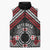 Personalised Aotearoa Niho Taniwha Motif Sleeveless Puffer Jacket Red Style - Polynesian Pride