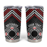 Personalised Aotearoa Niho Taniwha Motif Tumbler Cup Red Style