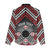 Personalised Aotearoa Niho Taniwha Motif Women Casual Shirt Red Style