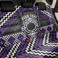Personalised Aotearoa Niho Taniwha Motif Back Car Seat Cover Violet Style