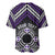 Personalised Aotearoa Niho Taniwha Motif Baseball Jersey Violet Style