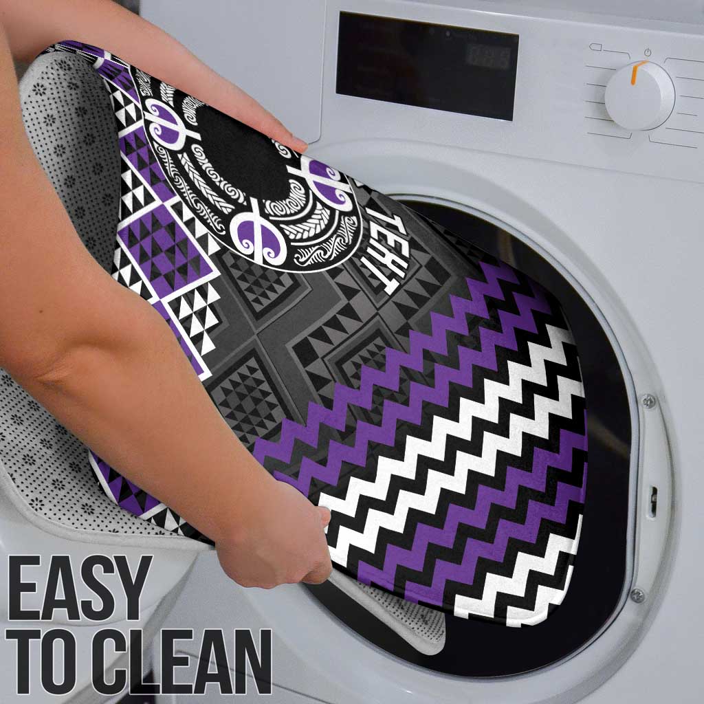 Personalised Aotearoa Niho Taniwha Motif Bathroom Set Violet Style - Polynesian Pride