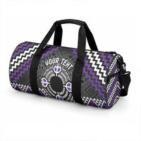 Personalised Aotearoa Niho Taniwha Motif Duffle Bag Violet Style LT9 - Polynesian Pride