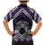 Personalised Aotearoa Niho Taniwha Motif Family Matching Mermaid Dress and Hawaiian Shirt Violet Style