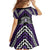 Personalised Aotearoa Niho Taniwha Motif Family Matching Mermaid Dress and Hawaiian Shirt Violet Style