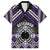 Personalised Aotearoa Niho Taniwha Motif Family Matching Tank Maxi Dress and Hawaiian Shirt Violet Style
