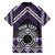 Personalised Aotearoa Niho Taniwha Motif Family Matching Tank Maxi Dress and Hawaiian Shirt Violet Style