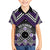 Personalised Aotearoa Niho Taniwha Motif Family Matching Tank Maxi Dress and Hawaiian Shirt Violet Style