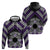 Personalised Aotearoa Niho Taniwha Motif Hoodie Violet Style