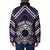 Personalised Aotearoa Niho Taniwha Motif Padded Jacket Violet Style - Polynesian Pride