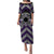 Personalised Aotearoa Niho Taniwha Motif Puletasi Violet Style
