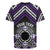 Personalised Aotearoa Niho Taniwha Motif Rugby Jersey Violet Style