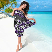 Personalised Aotearoa Niho Taniwha Motif Sarong Violet Style