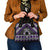 Personalised Aotearoa Niho Taniwha Motif Shoulder Handbag Violet Style
