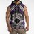 Personalised Aotearoa Niho Taniwha Motif Sleeveless Zip Hoodie Violet Style - Polynesian Pride