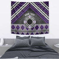 Personalised Aotearoa Niho Taniwha Motif Tapestry Violet Style