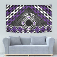 Personalised Aotearoa Niho Taniwha Motif Tapestry Violet Style