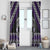Personalised Aotearoa Niho Taniwha Motif Window Curtain Violet Style