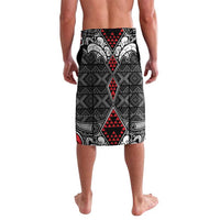 Black Aotearoa Tanilo Motif Lavalava Vintage Maori New Zealand Tribal Art Pattern