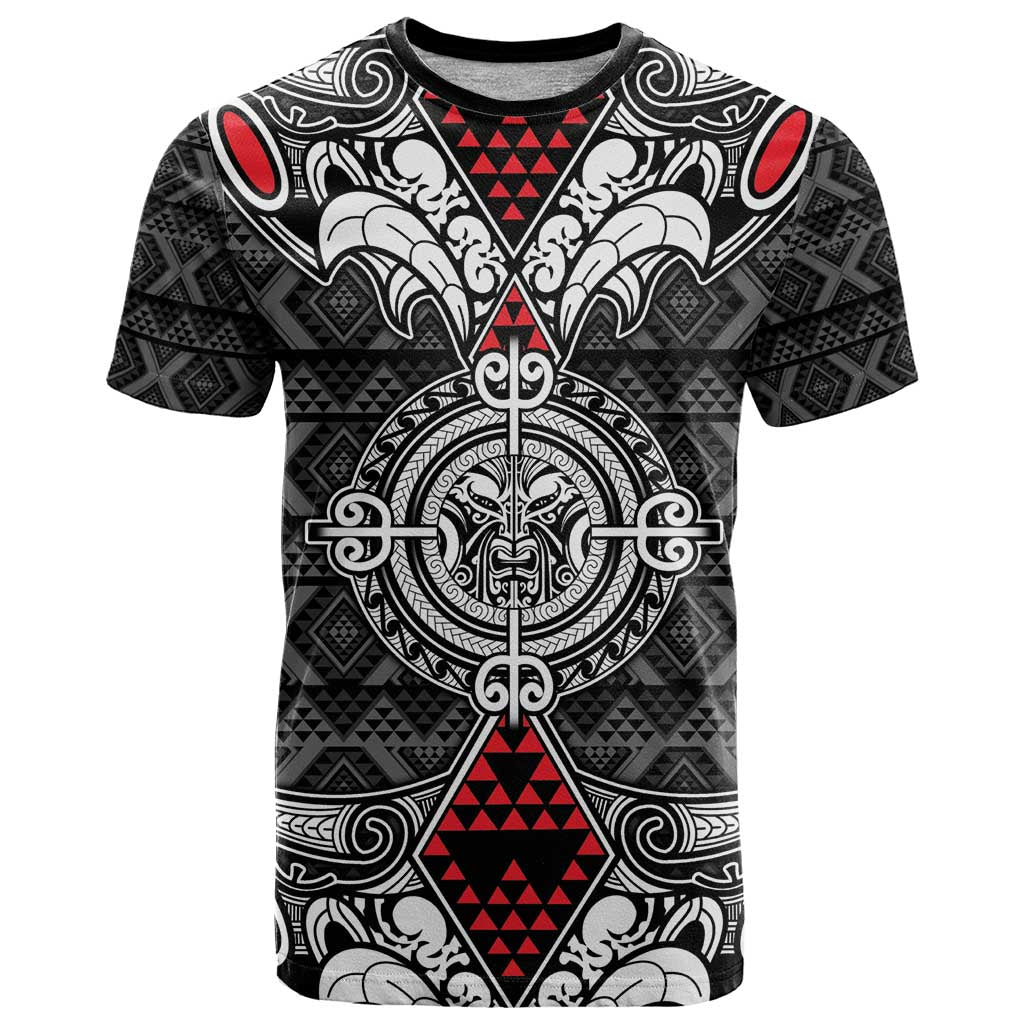 Black Aotearoa Tanilo Motif T Shirt Vintage Maori New Zealand Tribal Art Pattern