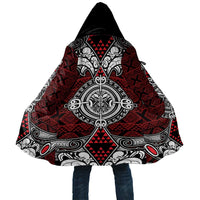 Red Aotearoa Taniko Motif Cloak Vintage Maori New Zealand Tribal Art Pattern - Polynesian Pride