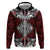 Red Aotearoa Tanilo Motif Hoodie Vintage Maori New Zealand Tribal Art Pattern